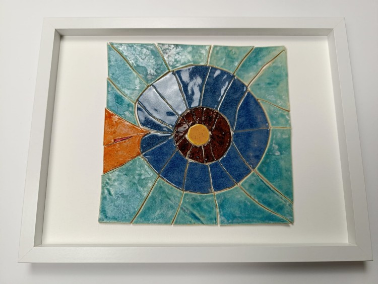 Mozaika "Czerwony bije" 40x30 cm